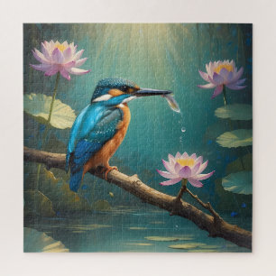 Elegant Kingfisher Bird Jigsaw Puzzle