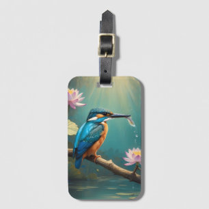 Elegant Kingfisher Bird  Luggage Tag