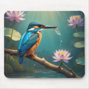 Elegant Kingfisher Bird  Mouse Pad