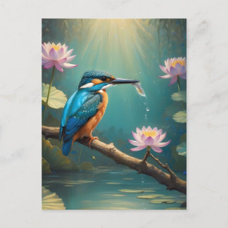 Elegant Kingfisher Bird  Postcard