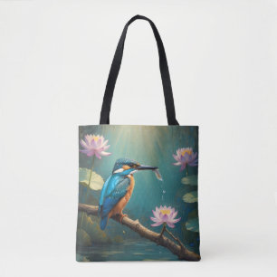 Elegant Kingfisher Bird  Tote Bag