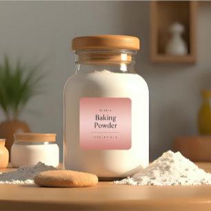 Elegant Kitchen Baking Powder Rose Gold Color  Square Sticker