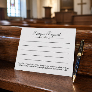 Elegant KJV Prayer Request Card