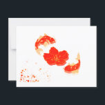 Elegant Koi Fish and Red Blossom Art | Japanese St Postcard<br><div class="desc">Bring serenity and style to your space or gift a meaningful design with this elegant Japanese-inspired artwork. Featuring two beautifully detailed red koi fish gracefully circling a vibrant red blossom, this design symbolises harmony, luck, and perseverance. Perfect for wall art, mugs, phone cases, and unique gifts for art lovers, koi...</div>