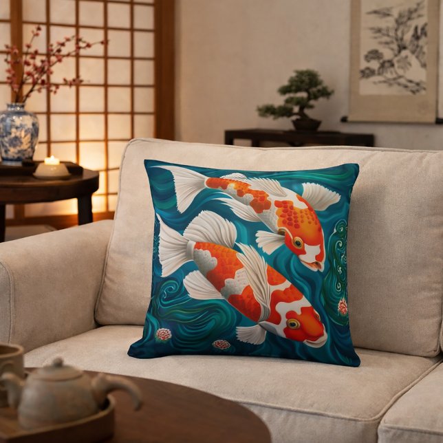 Elegant Koi Fish Design Cushion (Creator Uploaded)