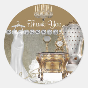 Elegant LABELS FOR WEDDING SHOWER FAVOR THANK YOU