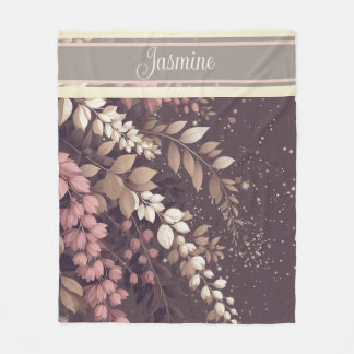 Elegant Laburnum Cascade Fleece Blanket