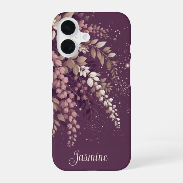Elegant Laburnum Cascade iPhone 16 Case (Back)