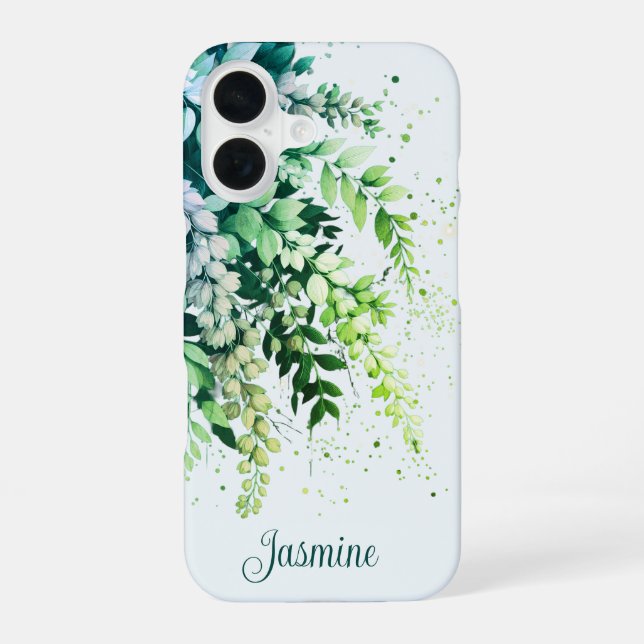 Elegant Laburnum Cascade iPhone 16 Case (Back)