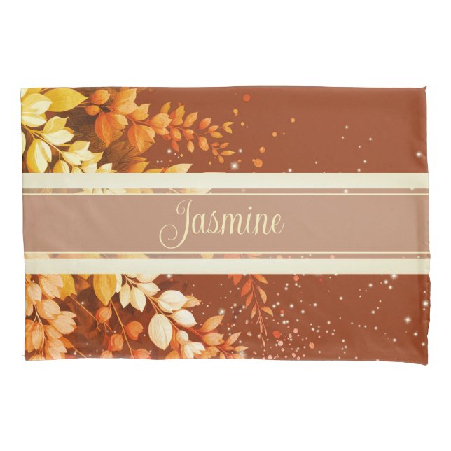 Elegant Laburnum Cascade Pillowcase (Front-Left)