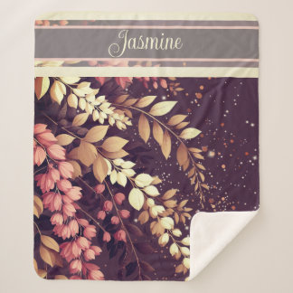 Elegant Laburnum Cascade Sherpa Blanket