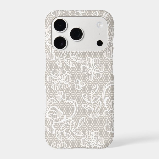Elegant Lace Aesthetic iPhone 17 Pro Case (Back)