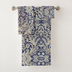 Elegant lace bath towel set