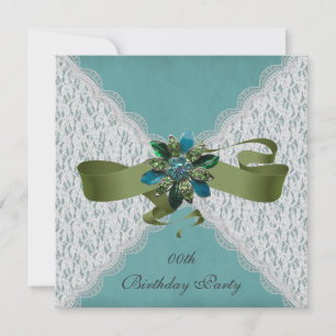 Elegant Lace Birthday Party Invitations