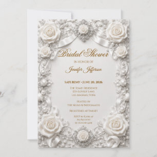Elegant Lace Bridal Shower Invitation