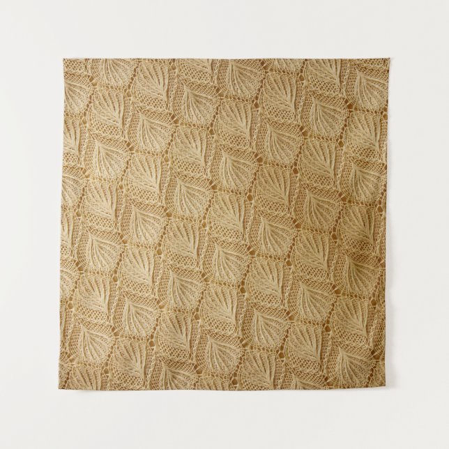 Elegant lace fabric: textured patterns. tapestry (Front)