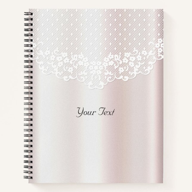 Elegant Lace Floral Notebook (Front)