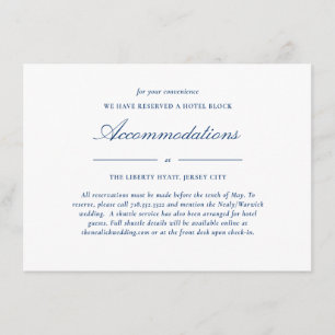 Elegant Lace Script Wedding Accommodation Enclosure Card