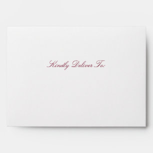 Elegant Lace Script Wedding Invitation Envelope