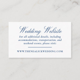 Elegant Lace Script Wedding Website Enclosure Card