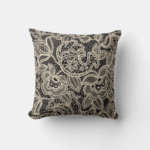 Elegant Lace Seamless Pattern Design Cushion