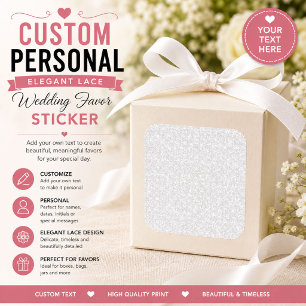 Elegant Lace Wedding Favour Sticker