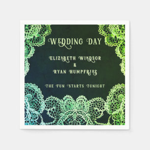 Elegant Lace" Wedding Invitation Collection Napkin