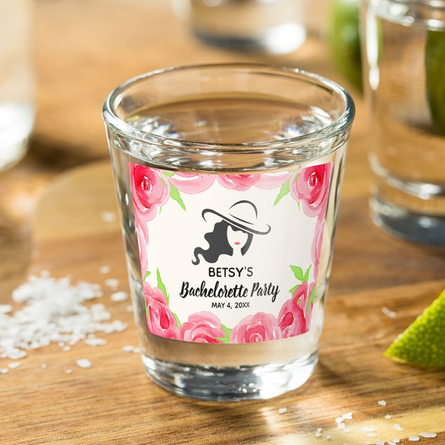 Elegant Lady Bachelorette Party Favour Shot Glass (Creator Uploaded)