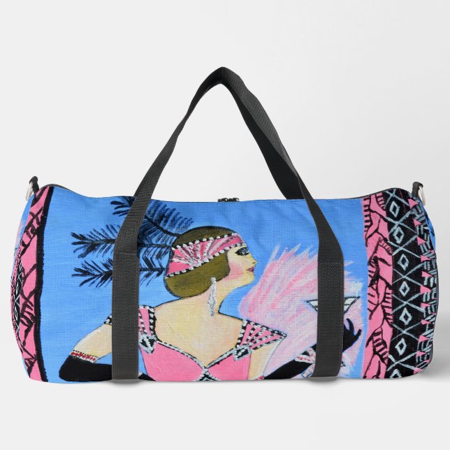 Elegant lady gym& duffel bag  (Front)