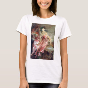 Elegant Lady in a Pink Dress (by Giovanni Boldini) T-Shirt