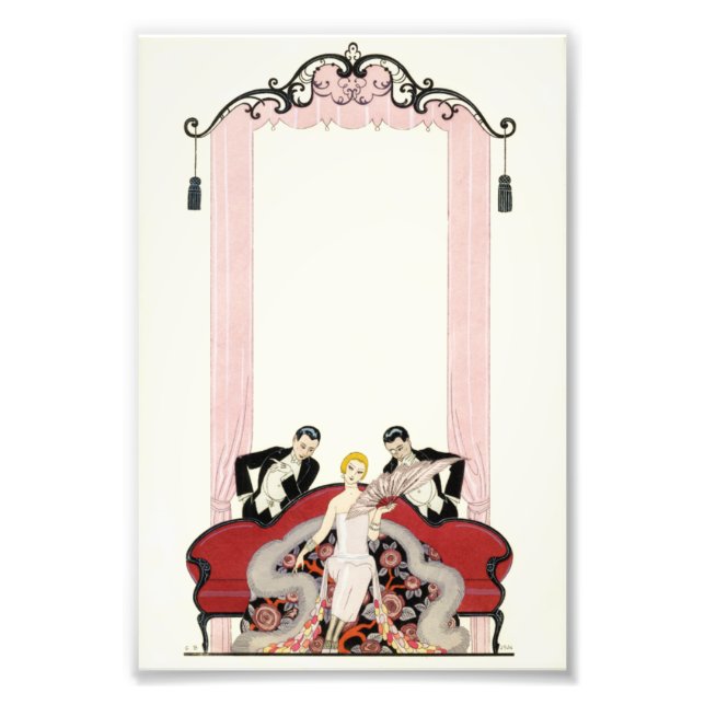 Elegant Lady in Paris Art Deco Photo Print (Front)