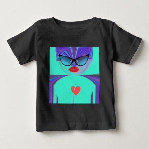 Elegant Lady Portrait: A Colourful Artwork Baby T-Shirt
