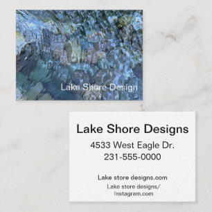 Elegant lake shore water pattern business card