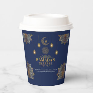 Elegant Lantern Glow Ramadan Greeting  Paper Cups