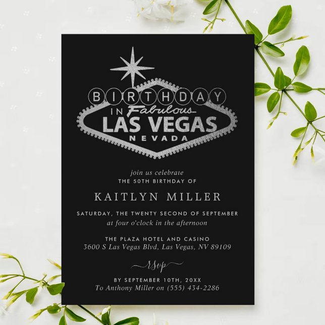 Elegant Las Vegas Birthday Invitation (Creator Uploaded)