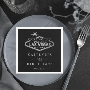Elegant Las Vegas Birthday Party Napkin