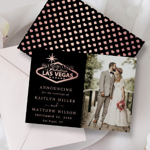 Elegant Las Vegas Destination Wedding Announcement