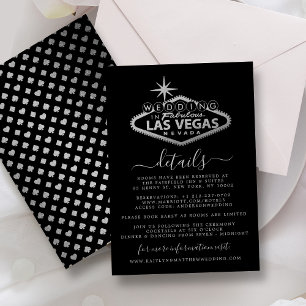 Elegant Las Vegas Destination Wedding Detail Enclosure Card
