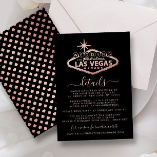 Elegant Las Vegas Destination Wedding Detail Enclosure Card