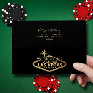 Elegant Las Vegas Destination Wedding Envelope