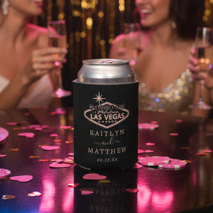 Elegant Las Vegas Destination Wedding Favour Can Cooler