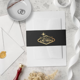 Elegant Las Vegas Destination Wedding Invitation Belly Band