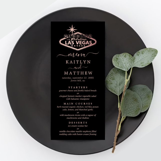 Elegant Las Vegas Destination Wedding Menu (Creator Uploaded)