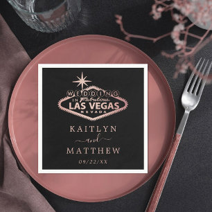 Elegant Las Vegas Destination Wedding Napkin