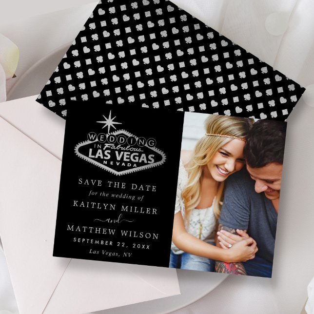 Elegant Las Vegas Destination Wedding Photo Save The Date (Creator Uploaded)