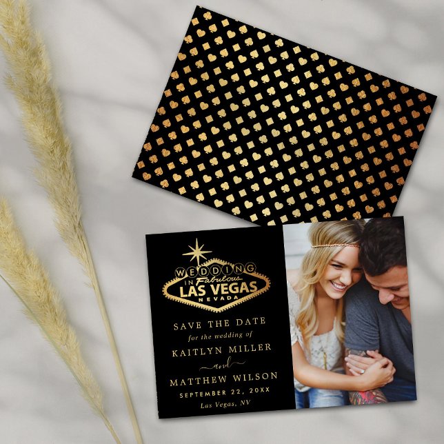 Elegant Las Vegas Destination Wedding Photo Save The Date (Creator Uploaded)