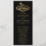 Elegant Las Vegas Destination Wedding Program Invitation<br><div class="desc">Celebrate in style with these modern and very trendy wedding programs. This design is easy to personalise with your special event wording and your guests will be thrilled when they see these fabulous programs.</div>