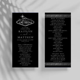 Elegant Las Vegas Destination Wedding Program Rack Card