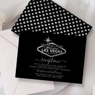 Elegant Las Vegas Destination Wedding Reception Enclosure Card