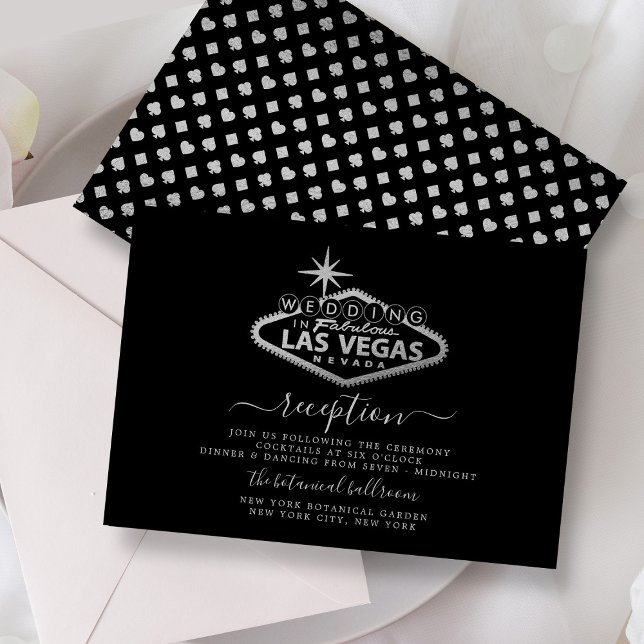 Elegant Las Vegas Destination Wedding Reception Enclosure Card (Creator Uploaded)
